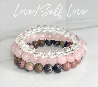 Embrace the Power of Self-Love with the Radiant Love Trio: Your Ultimate Crystal Infusion Bracelet Set