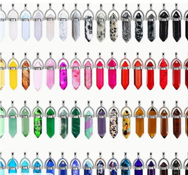 double point crystal pendants