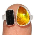 Natural Baltic Amber - Poland 925 Sterling Silver Ring #2