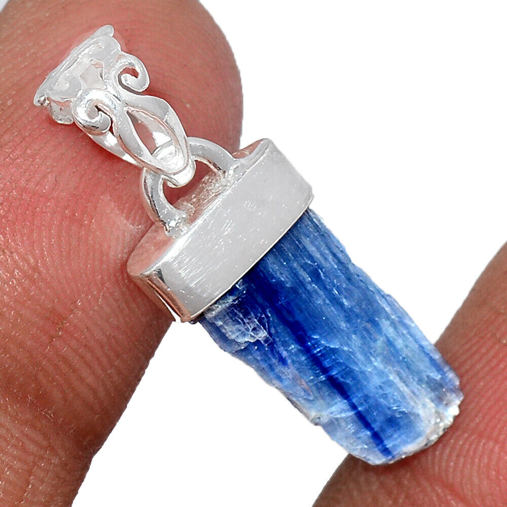 Rough Kyanite Silver Pendant