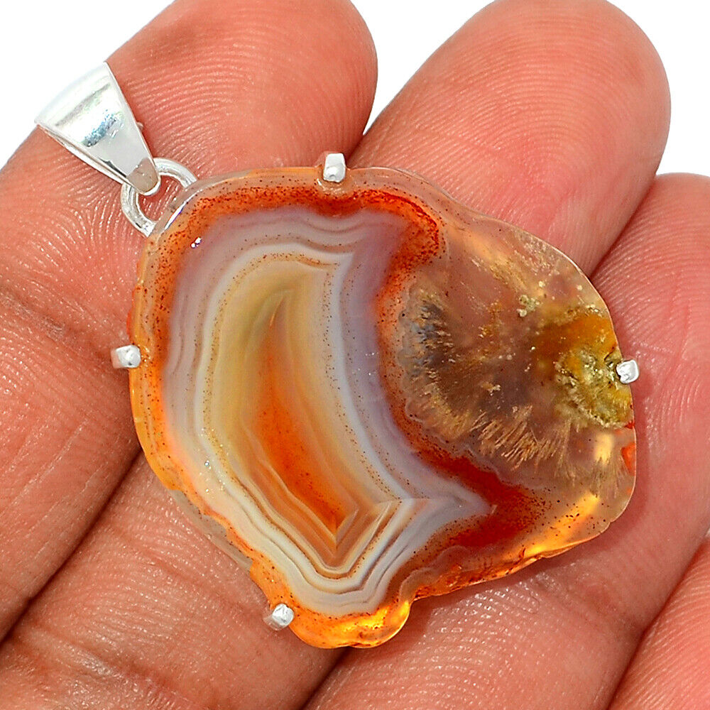 Treated Eye Botswana Agate Pendant