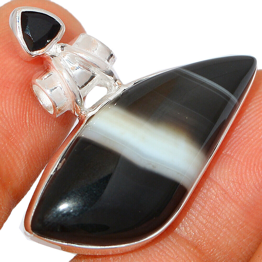 Black Botswana Agate & Black Onyx