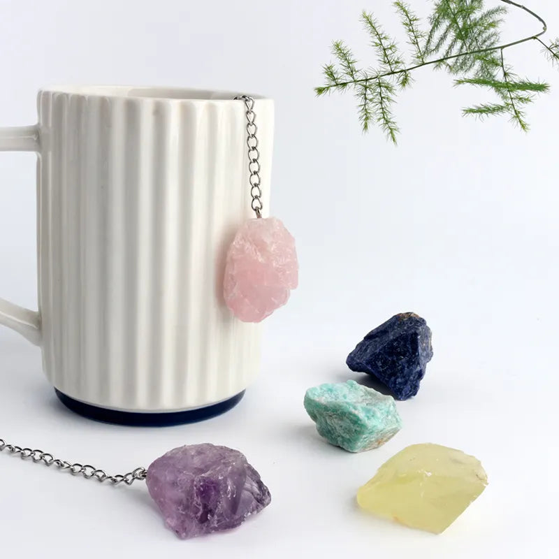Raw Amethyst Crystal Healing Tea Infuser