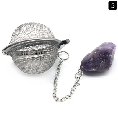 Raw Amethyst Crystal Healing Tea Infuser