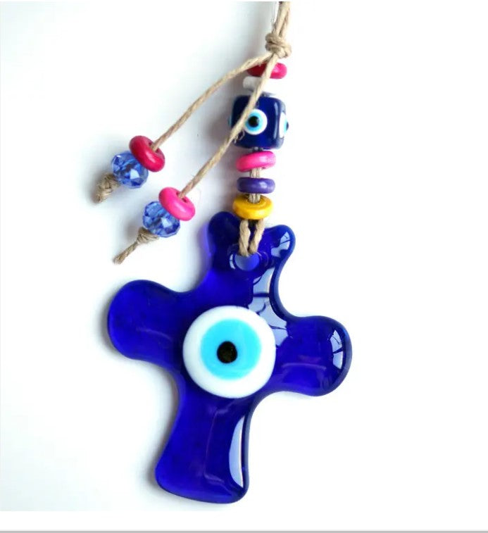 Evil Eye Cross Hanger