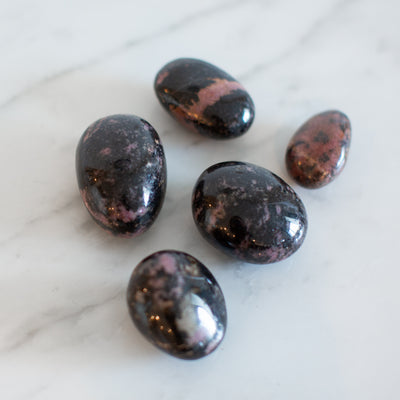 Rhodonite Palm Stone