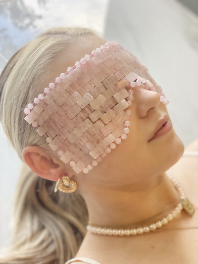 Rose Quartz Crystal Eye Mask