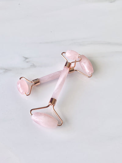 Rose Quartz Rose Gold Massage Roller