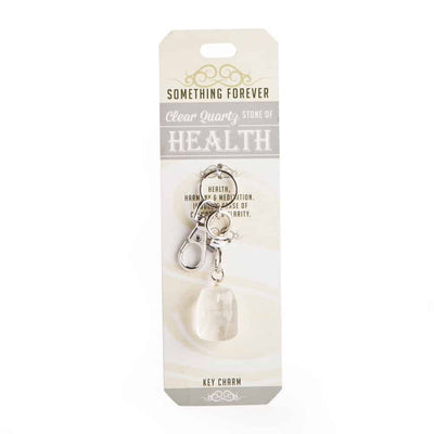 clear quartz key charm keyring crystal to help with health