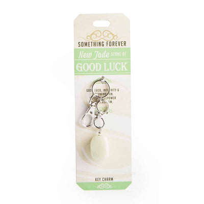 jade key charm keyring