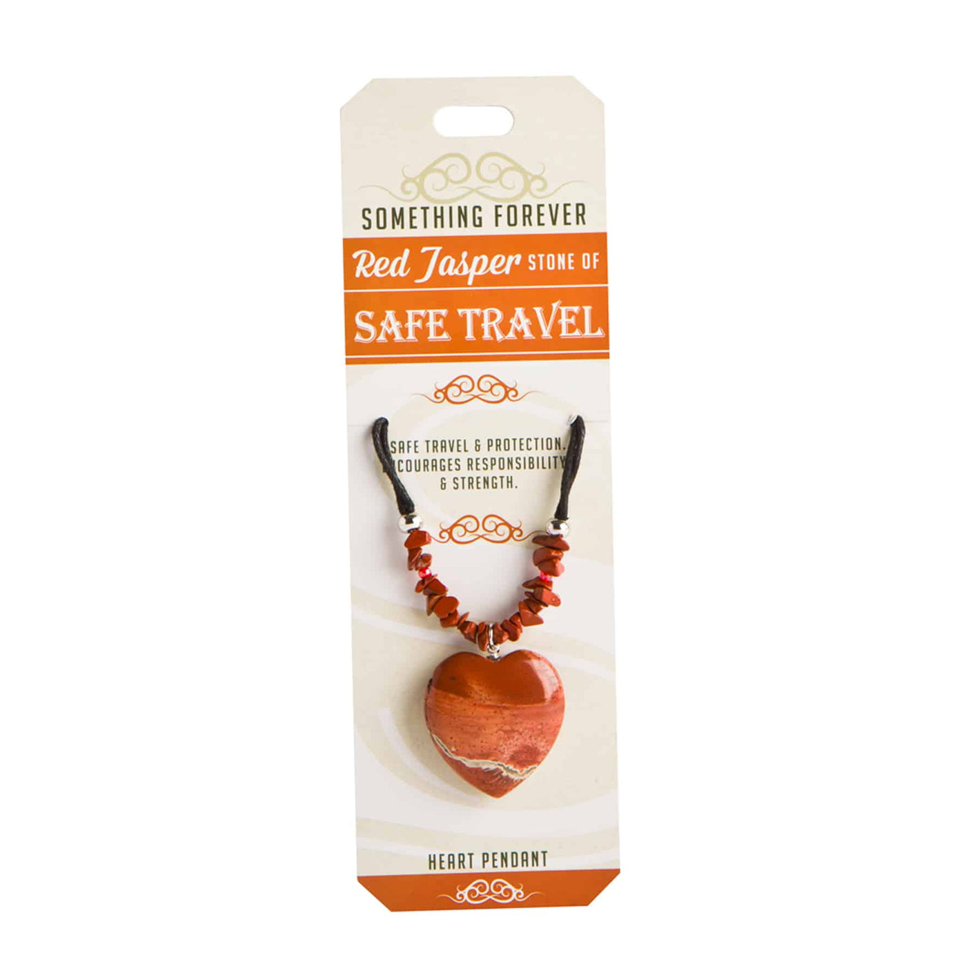 red jasper heart pendant good for safe travels
