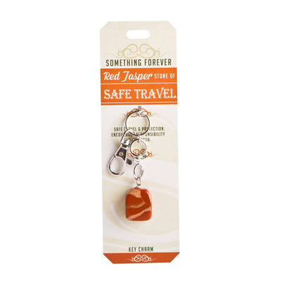 red jasper key charm keyring crystal