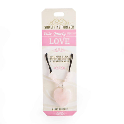 Rose quartz heart pendant crystals