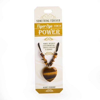 tigers eye heart pendant crystal necklace
