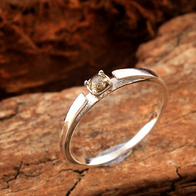 Citrine Gemstone 925 sterling Silver Solid Handmade Ring Size US 8.5