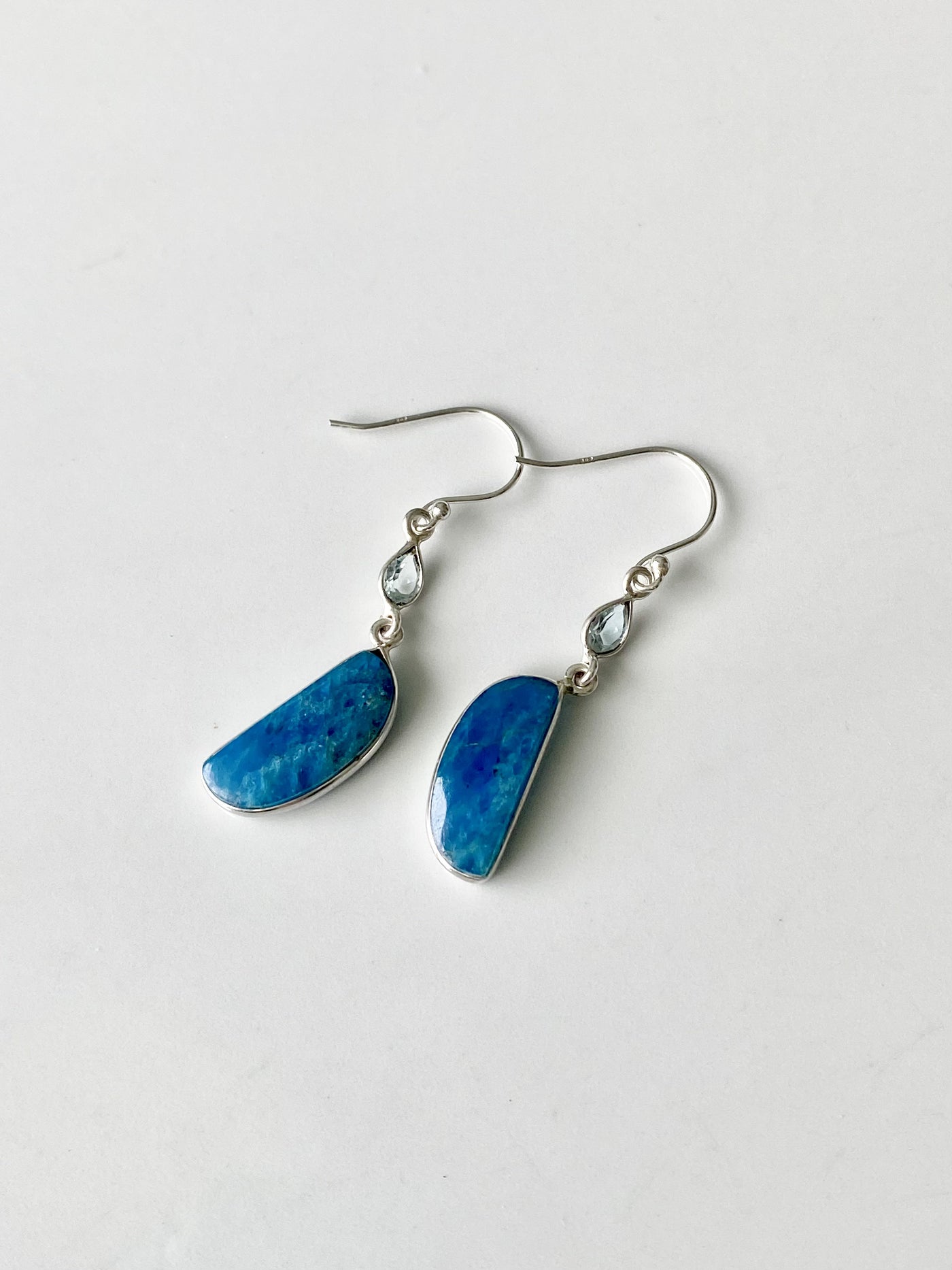 Blue Opal & Blue Topaz Earrings