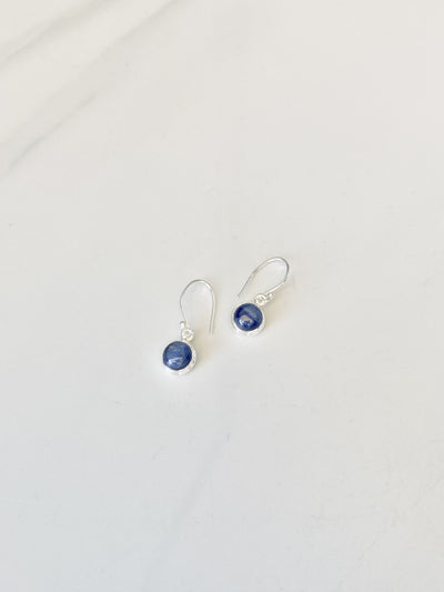 Kyanite Circle Earrings