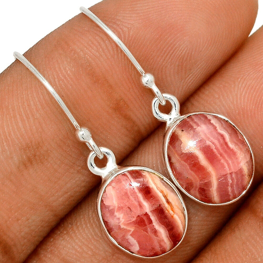 Rhodochrosite - Argentina Sterling Silver Earrings