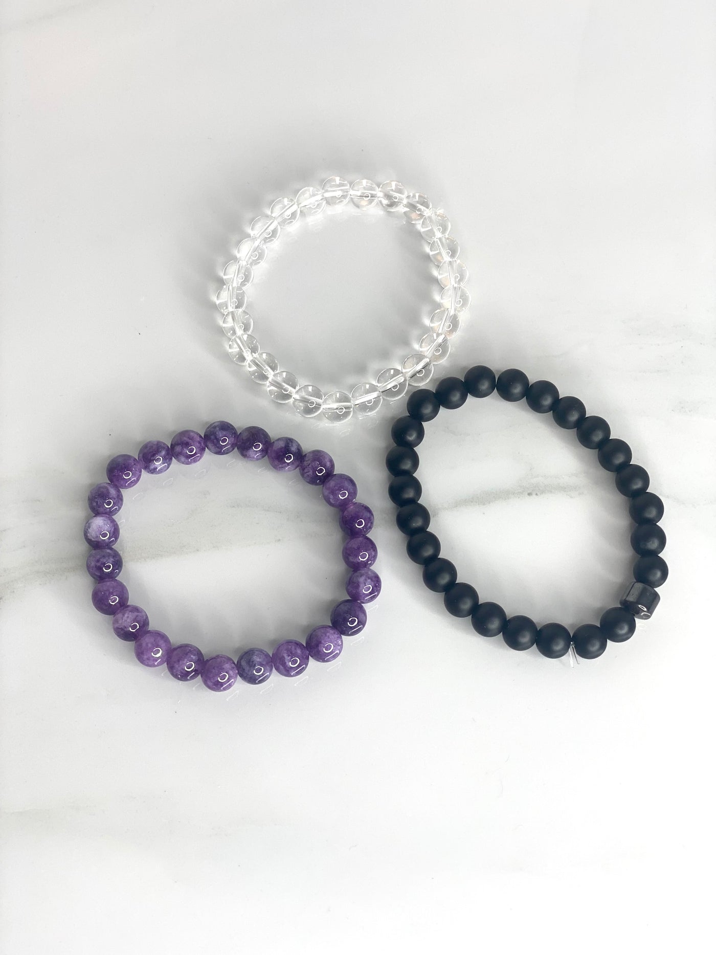 Intuition - Gemstone beaded bracelet Intention set
