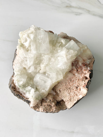Discover Serenity and Healing with Apophyllite, Stilbite & Calcite Crystal Combination: A Harmonious Trio