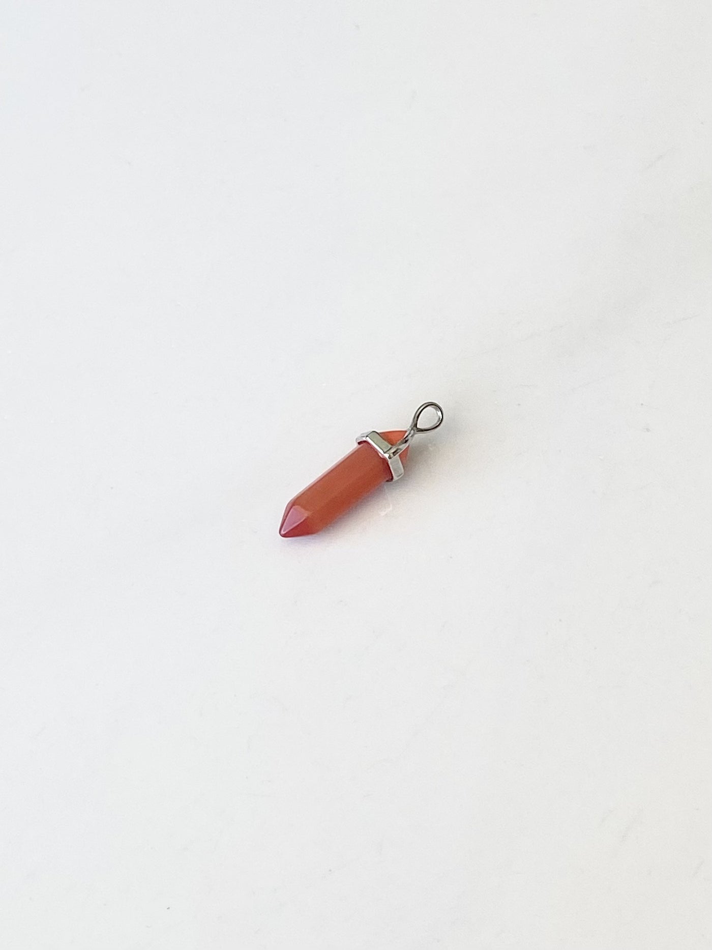 Coral Cats Eye Point Pendant