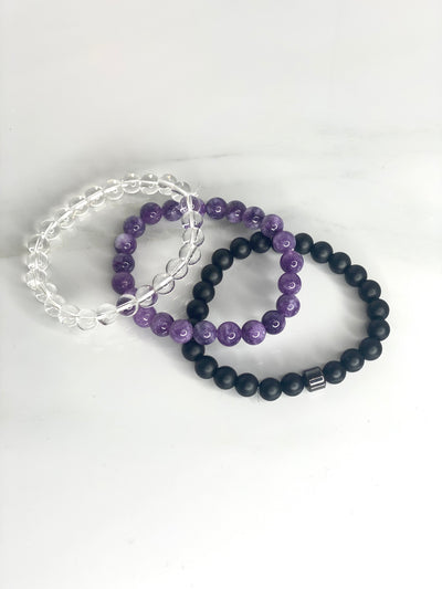 Intuition - Gemstone beaded bracelet Intention set