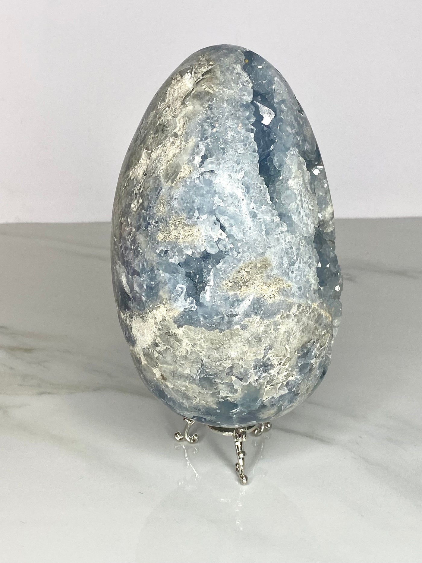 Blue Celestite Natural Egg #1