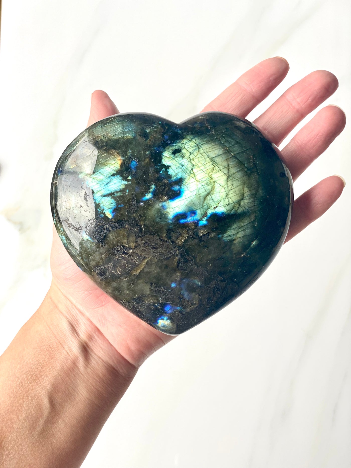 Extra Large Labradorite Heart #12