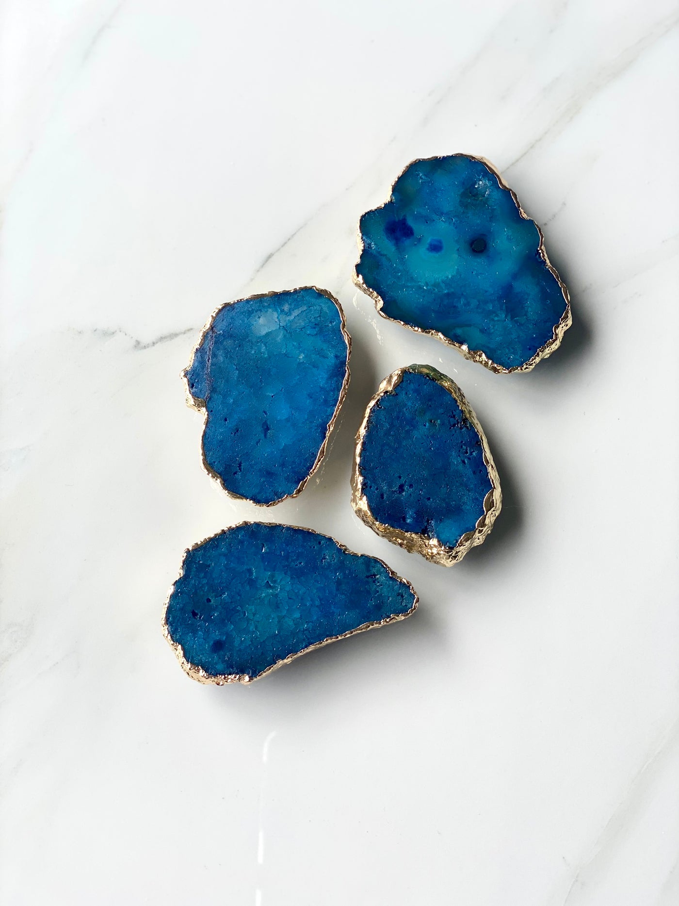 Aqua Blue Agate pop socket phone grip