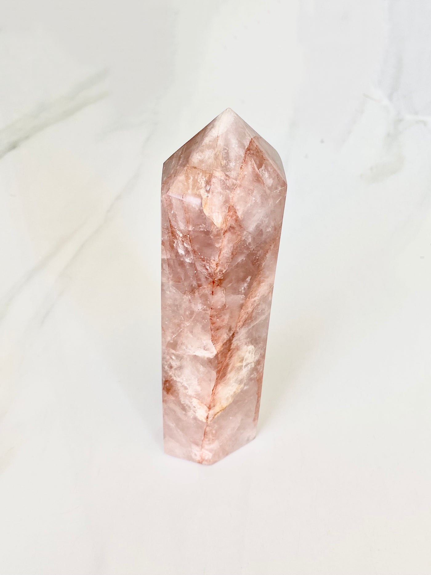 Embrace Love and Joy with a Large Strawberry Quartz Point