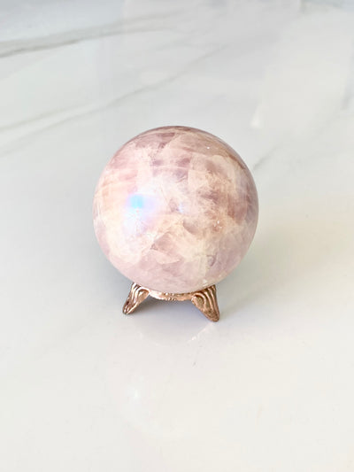 Rose Quartz & Aura Sphere