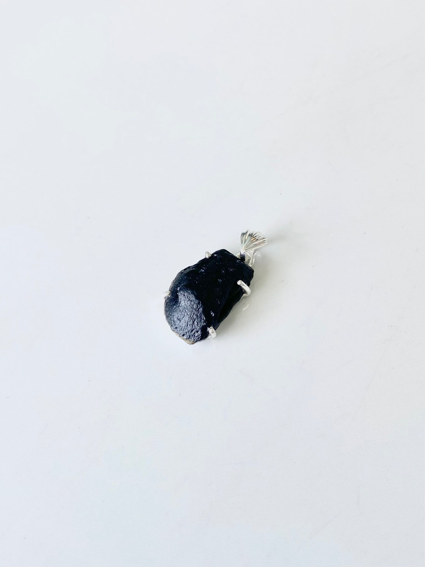 Tektite Silver Pendant