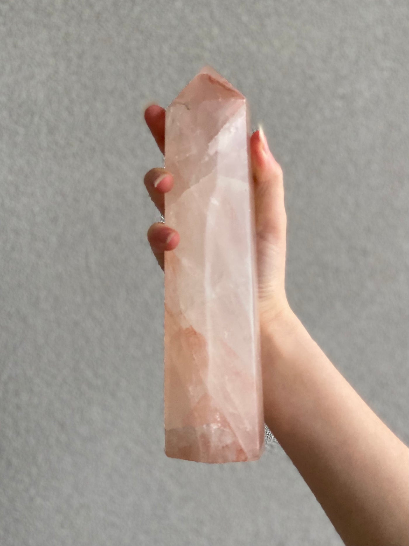 "Embrace Love and Joy with a Large Strawberry Quartz Point #2