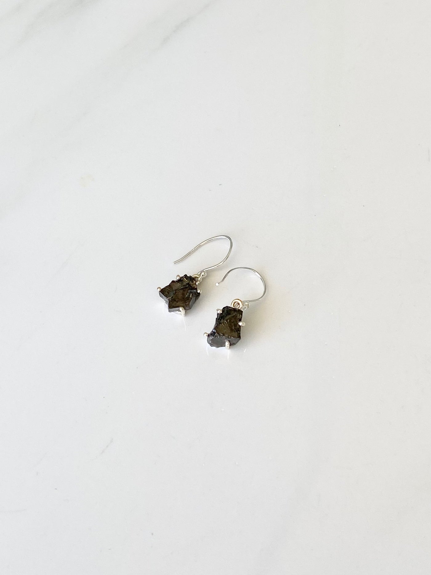 Russian Shungite Silver Earrings