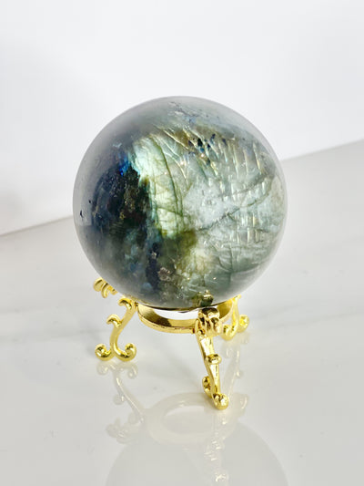 "Mystical Beauty: Labradorite Sphere #3"