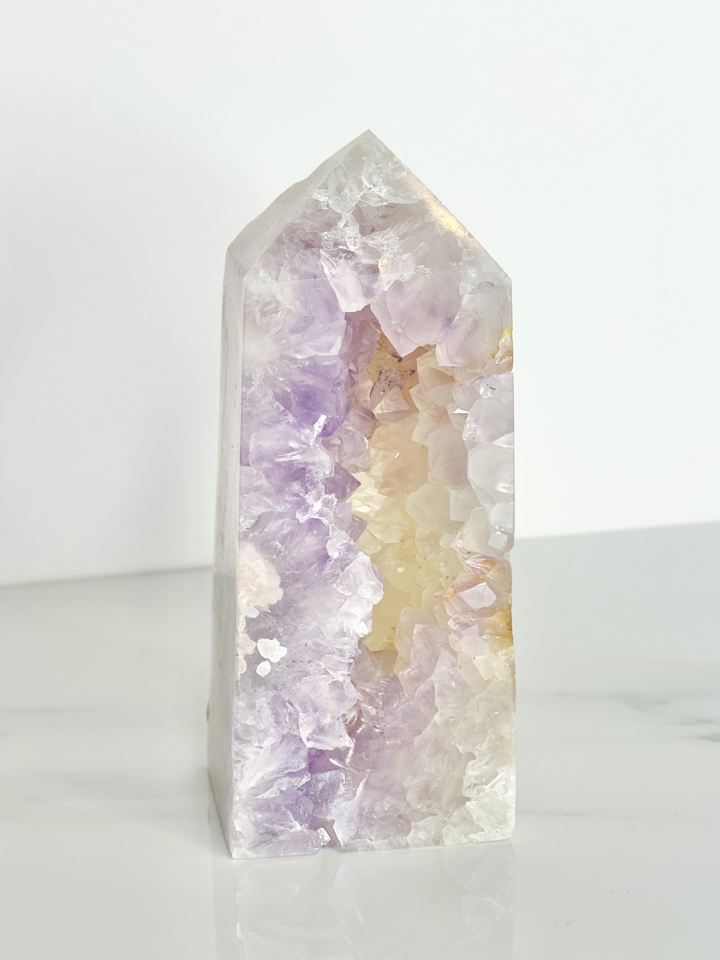 Druzy Quartz with Pink Amethyst