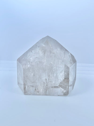 large clear quartz with smoky point