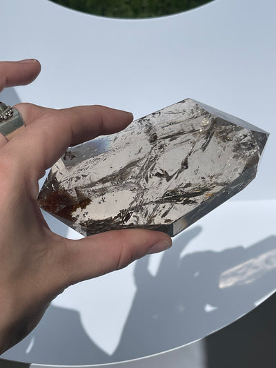 irregular smoky quartz point