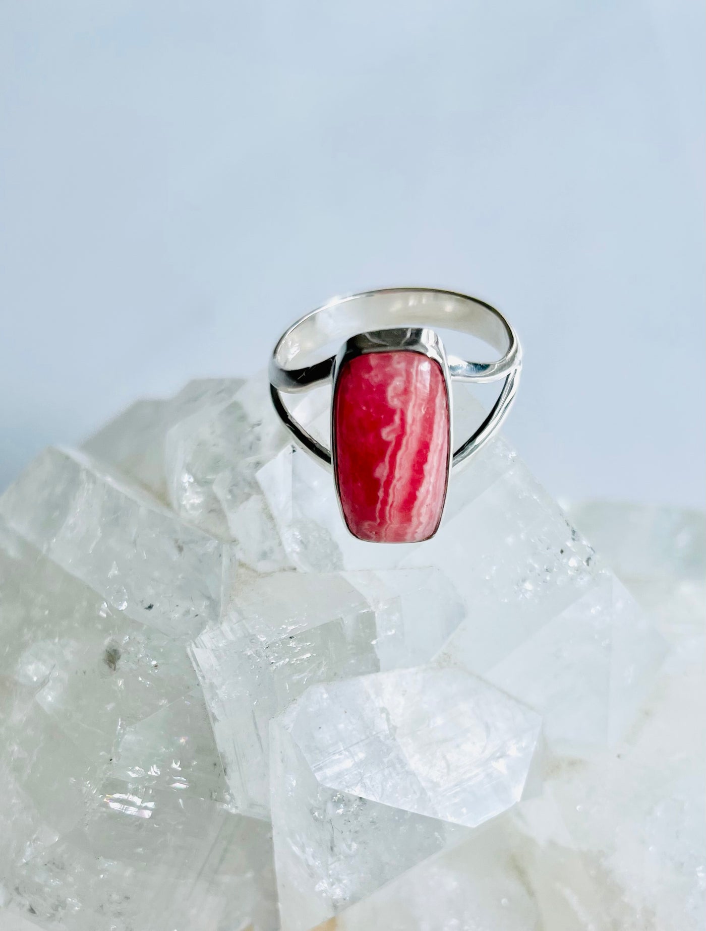 Rhodochrosite Sterling Silver ring