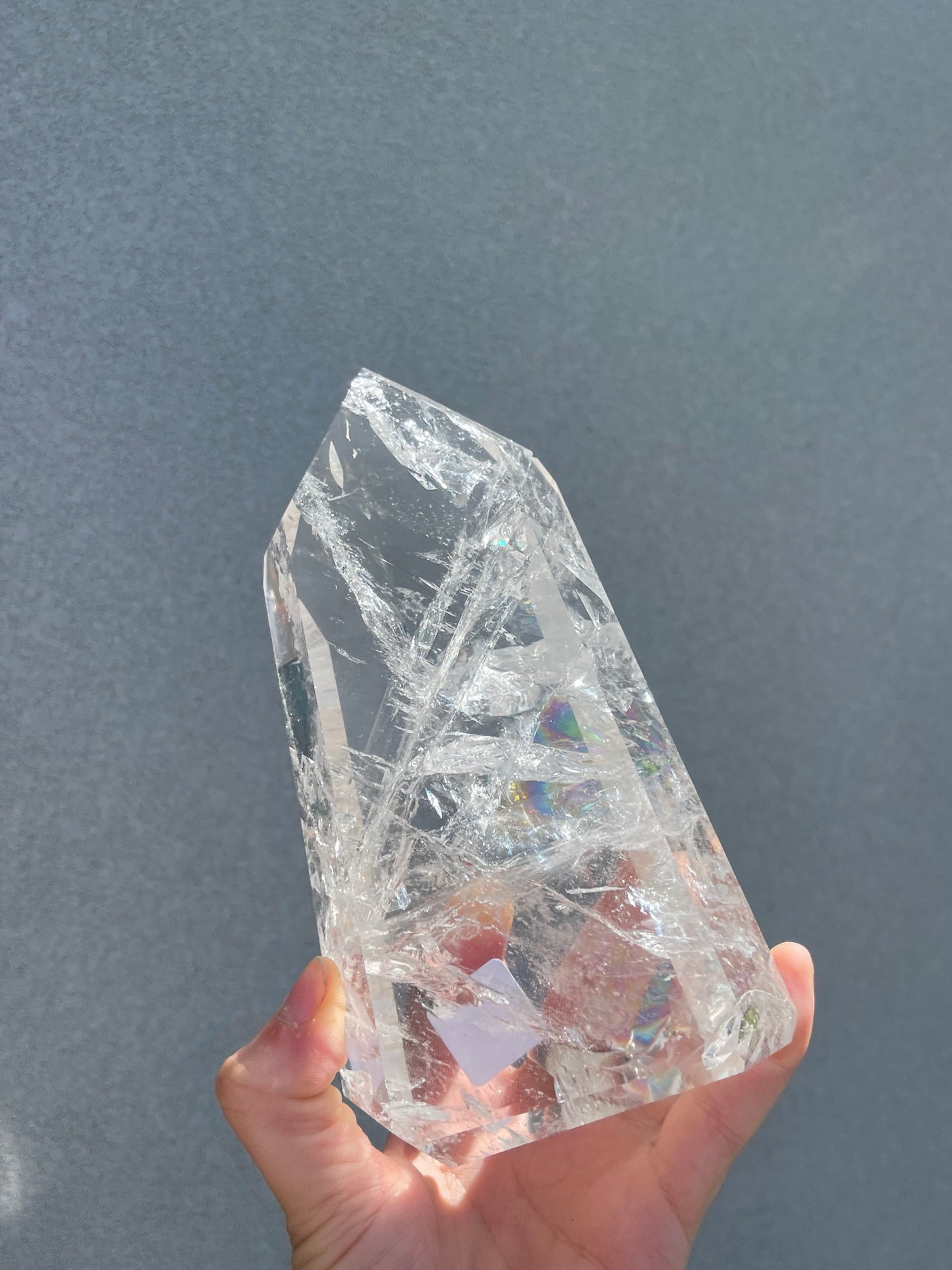 Embrace the Radiance of an Amazing Large Clear Quartz Tower