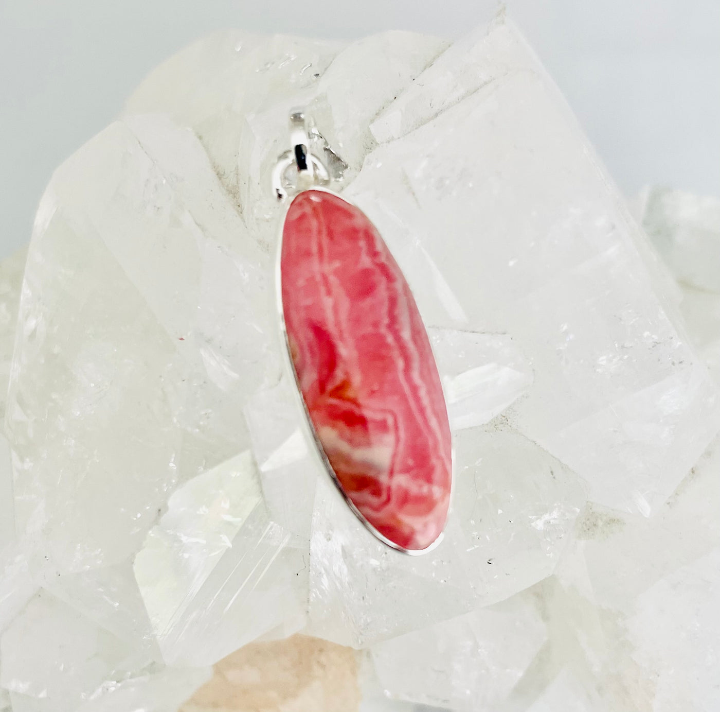 Rhodochrosite Sterling Silver Pendant