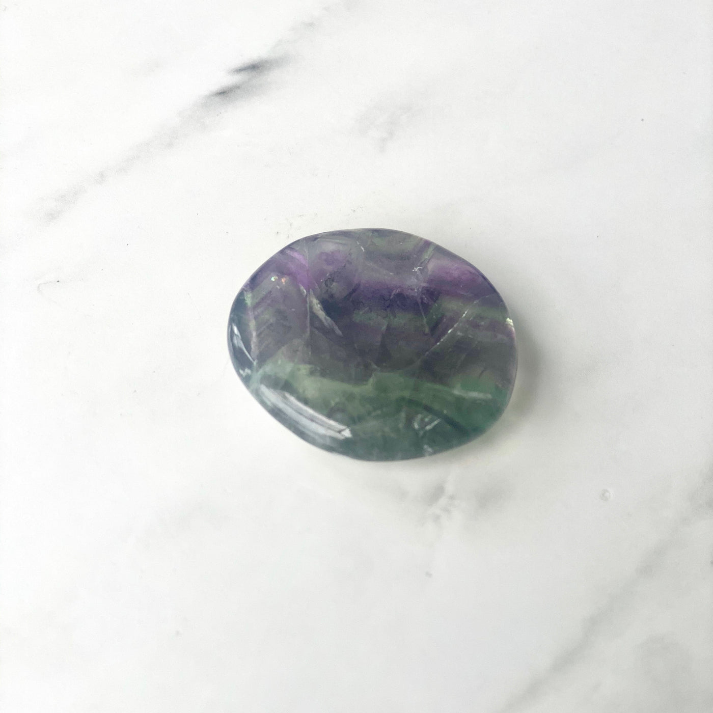 Rainbow Flourite Worry Stone