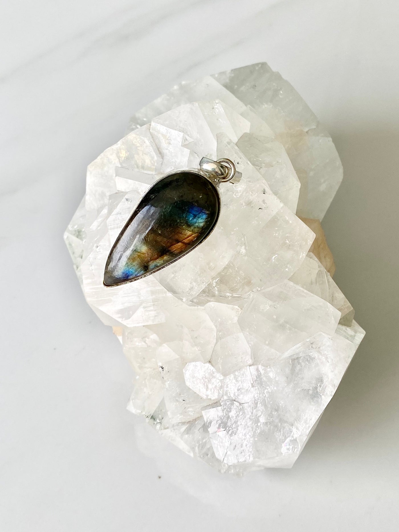 Labradorite Teardrop Pendant