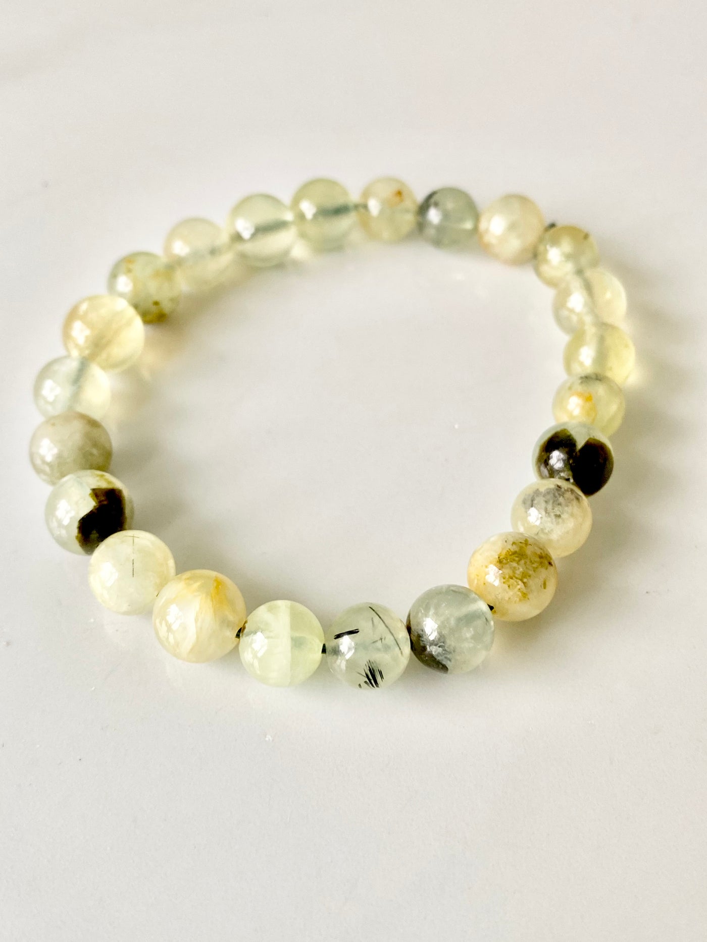 Prehnite Beaded Bracelet