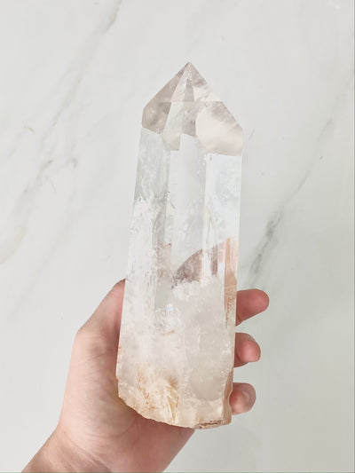 "Harness the Power: Clear Quartz Point 19cm"