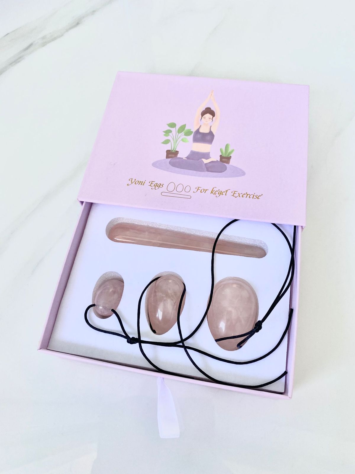 Rose Quartz Yoni Egg's & Massage Wand Pack