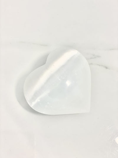 "Divine Serenity: Selenite Large Puffy Hearts"