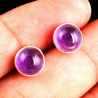 Amethyst 925 sterling Silver Stud Earrings