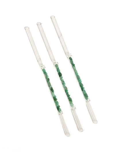 Green Aventurine Glass Straw
