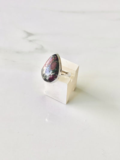 Eudialyte Teardrop Ring